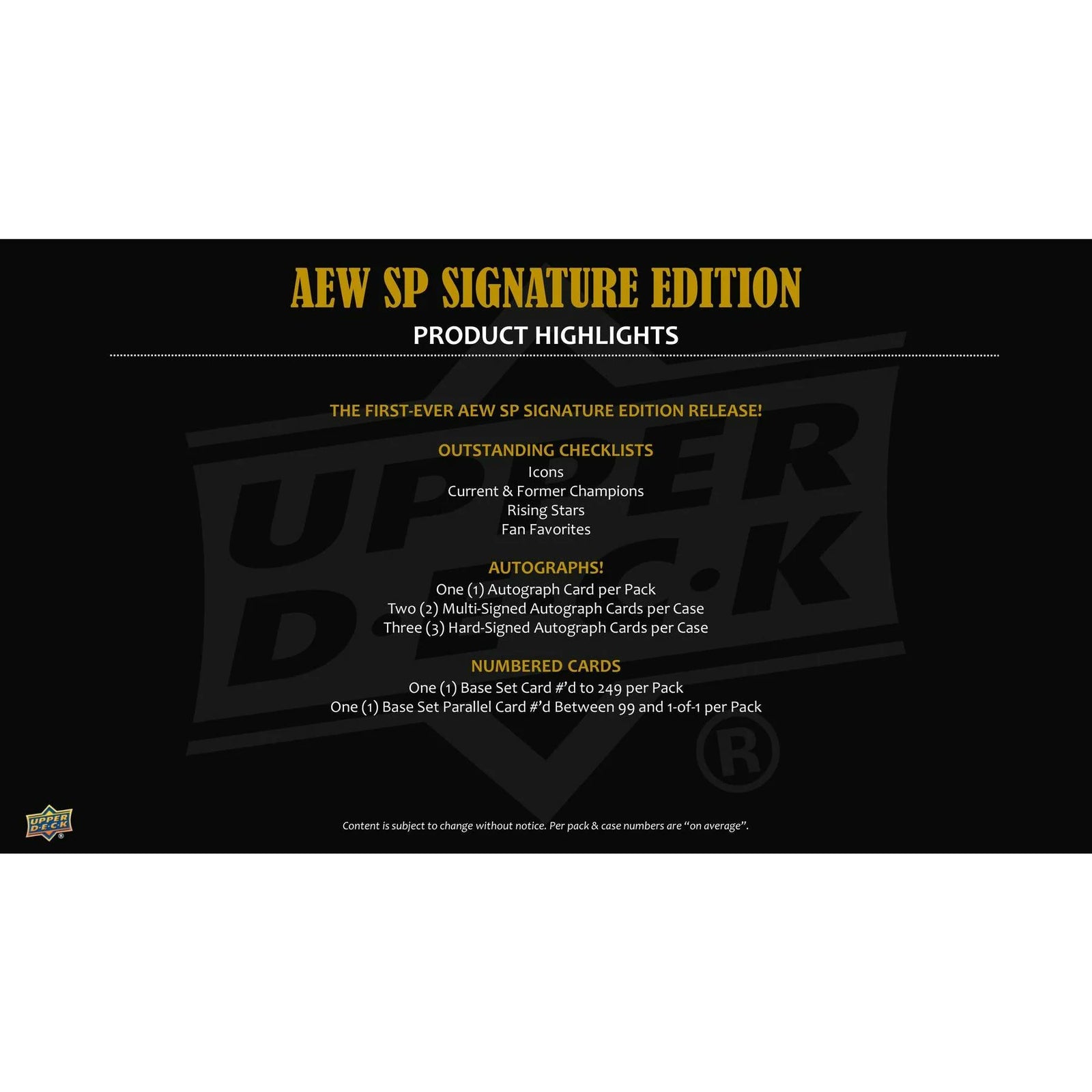 DRAFT - 2025 Upper Deck SP Signature Edition AEW Wrestling Hobby 20-Box C | dacardworld:BV8K0R8SN7