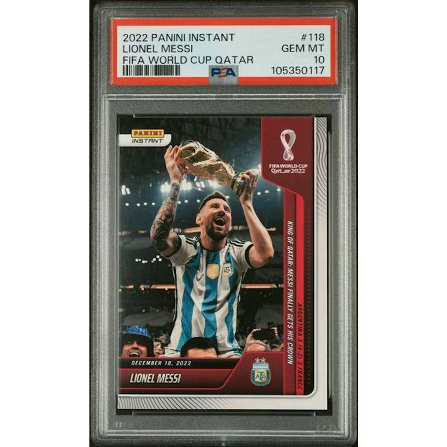2022 Panini Instant FIFA World Cup Qatar Lionel Messi #118 PSA 10 - D2