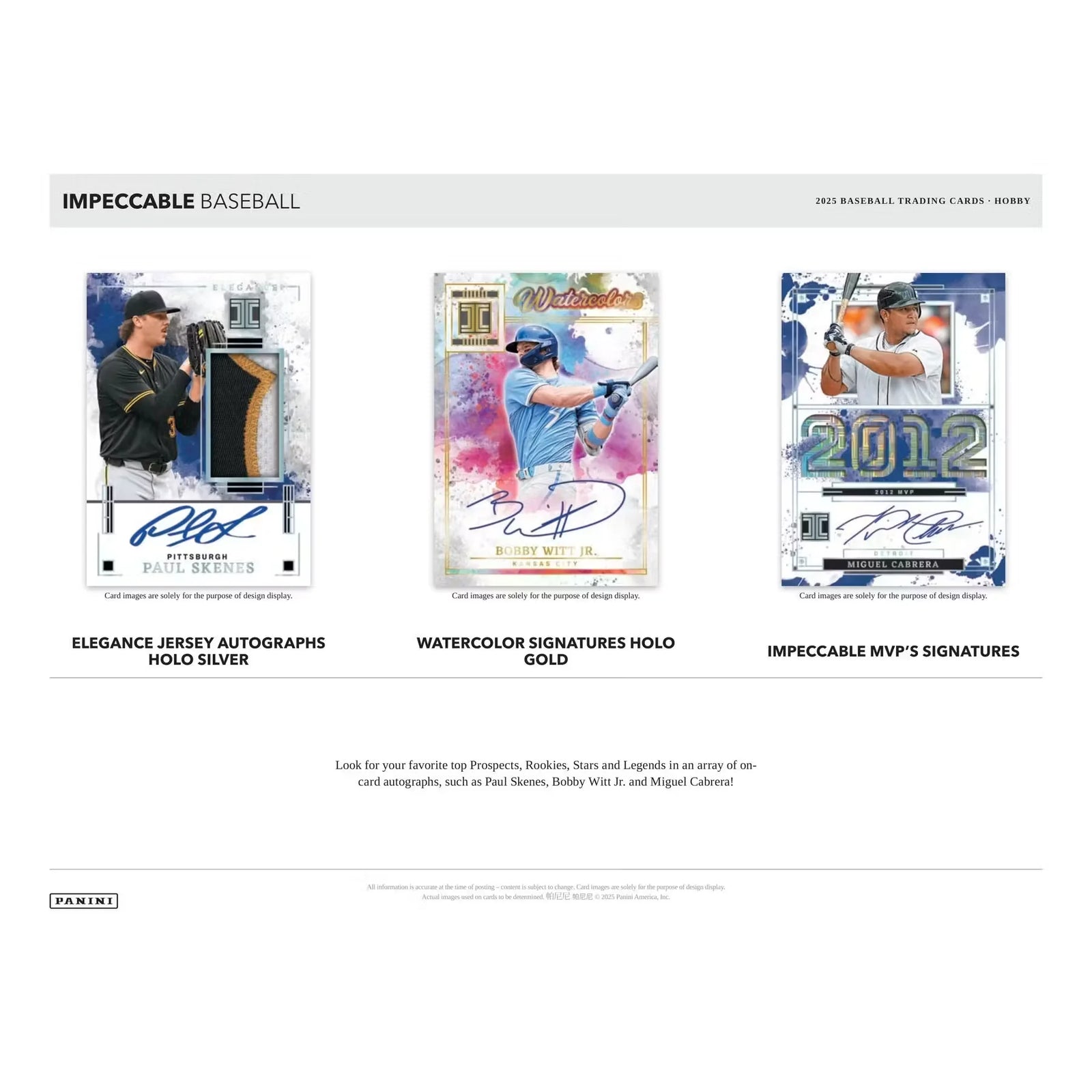 2025 Panini Impeccable Baseball Hobby Box (Ships Sealed Only)