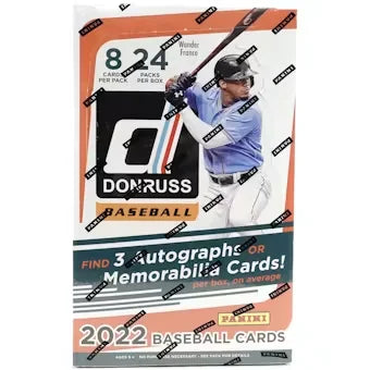 2022 Panini Donruss Baseball Hobby Box (Ships Sealed Only)