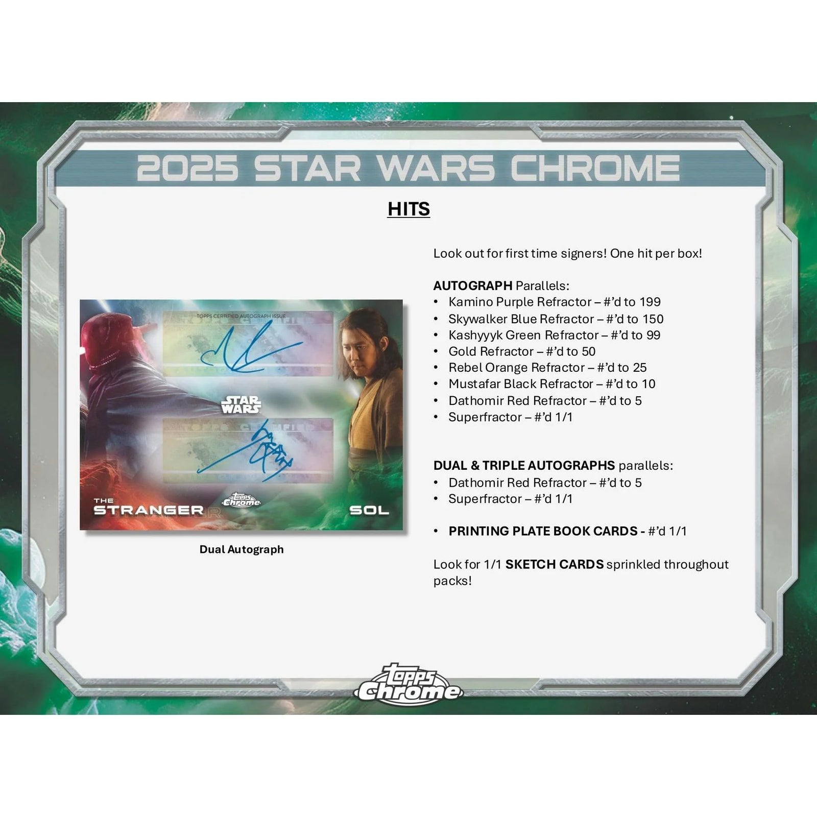 DRAFT - 2025 Topps Star Wars Chrome Hobby 10-Box Case | SKU BV8O0M526I