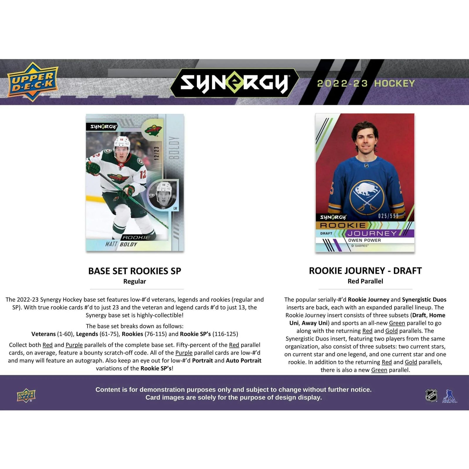 DRAFT - Just In 2022/23 Upper Deck Synergy Hockey Hobby Box (Reed Buy)
