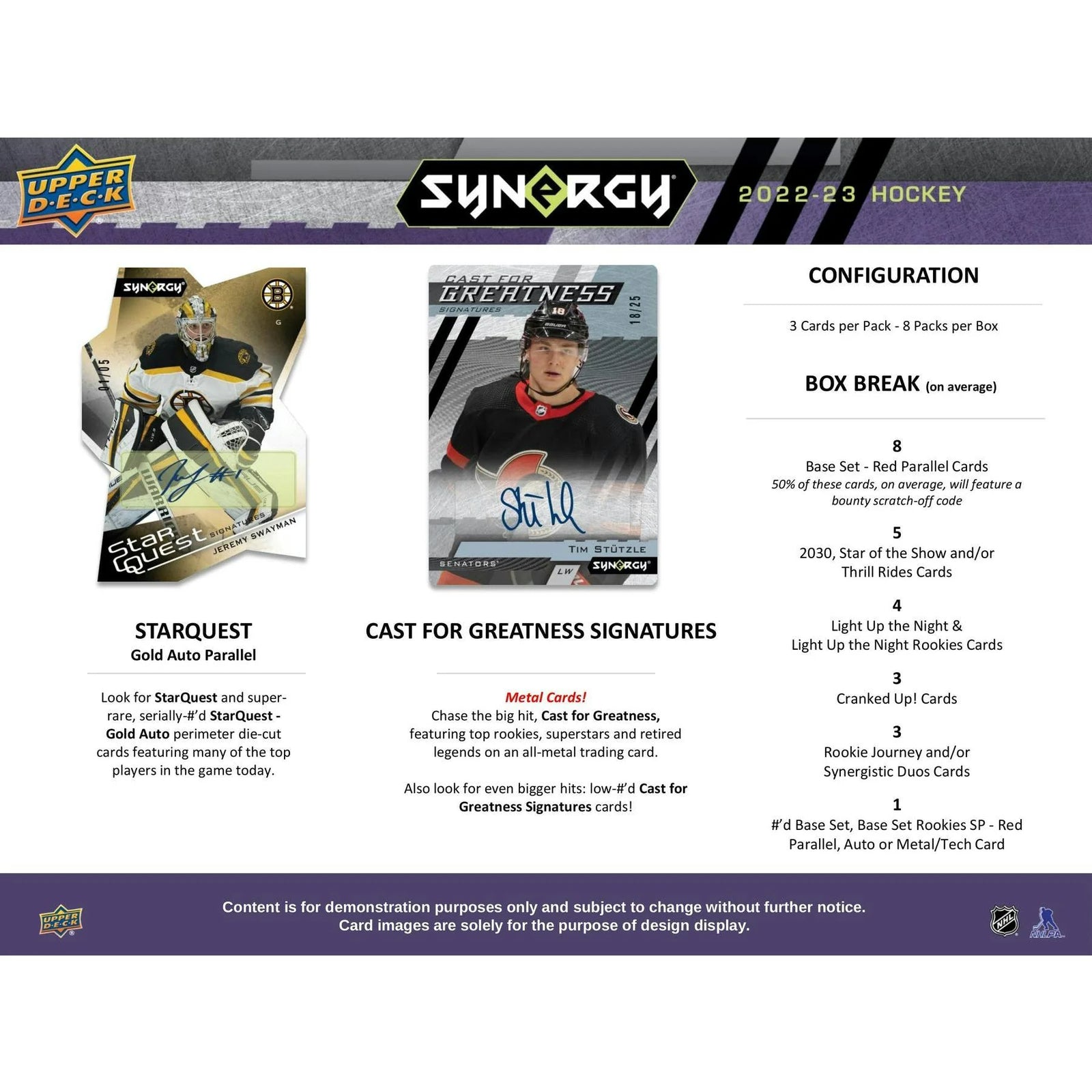 DRAFT - Just In 2022/23 Upper Deck Synergy Hockey Hobby Box (Reed Buy)