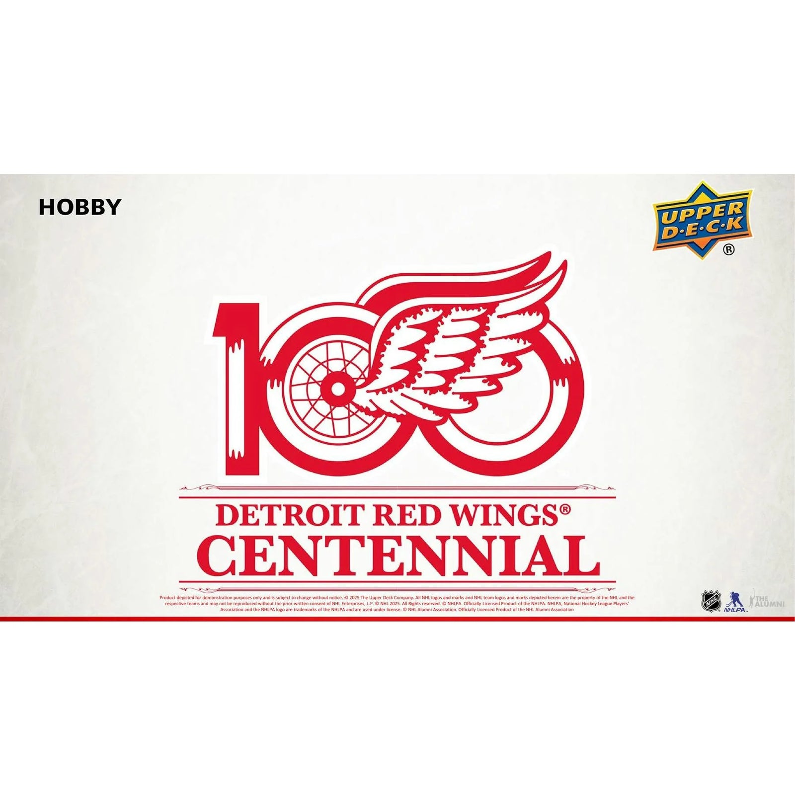 DRAFT - New 2025/26 Upper Deck Detroit Red Wings Centennial Hockey Hobby 16-Box Case