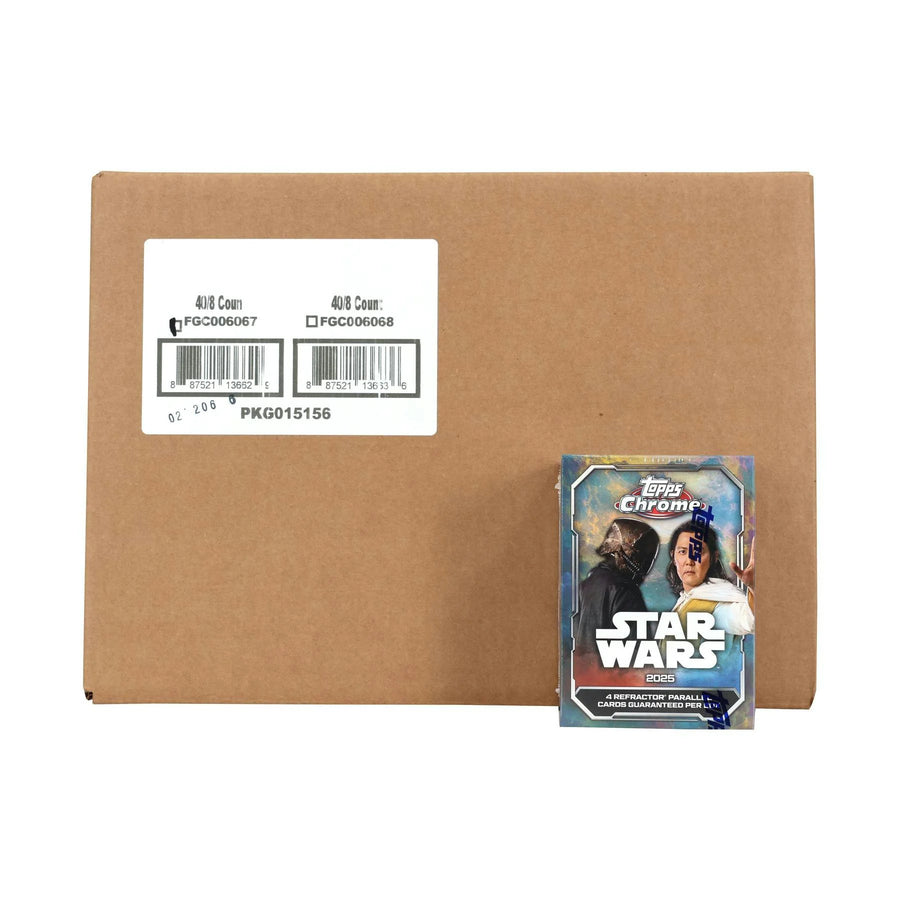 DRAFT - 2025 Topps Star Wars Chrome Blaster 40-Box Case | SKU BV8V0XPLUR