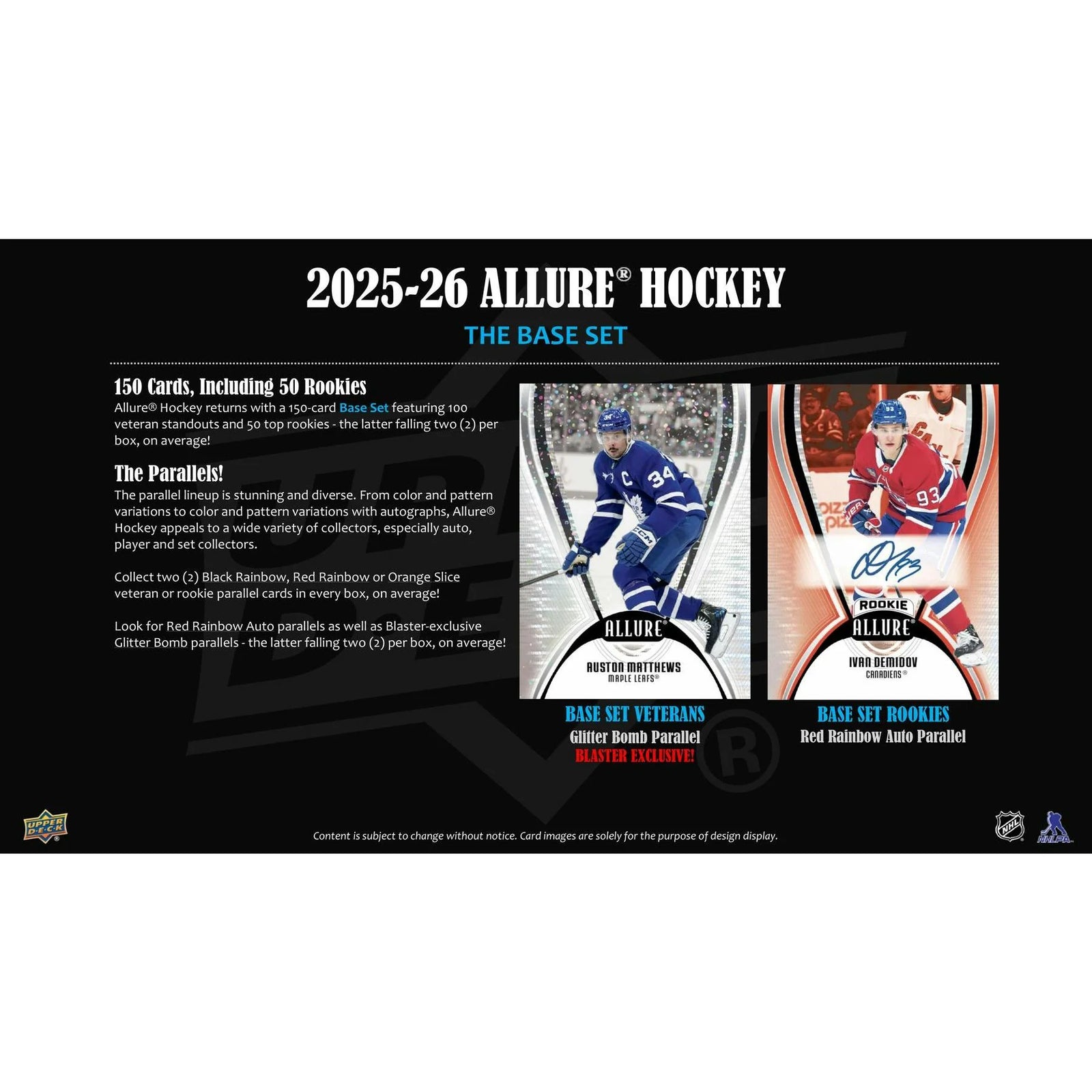 DRAFT - New 2025/26 Upper Deck Allure Hockey Blaster 20-Box Case