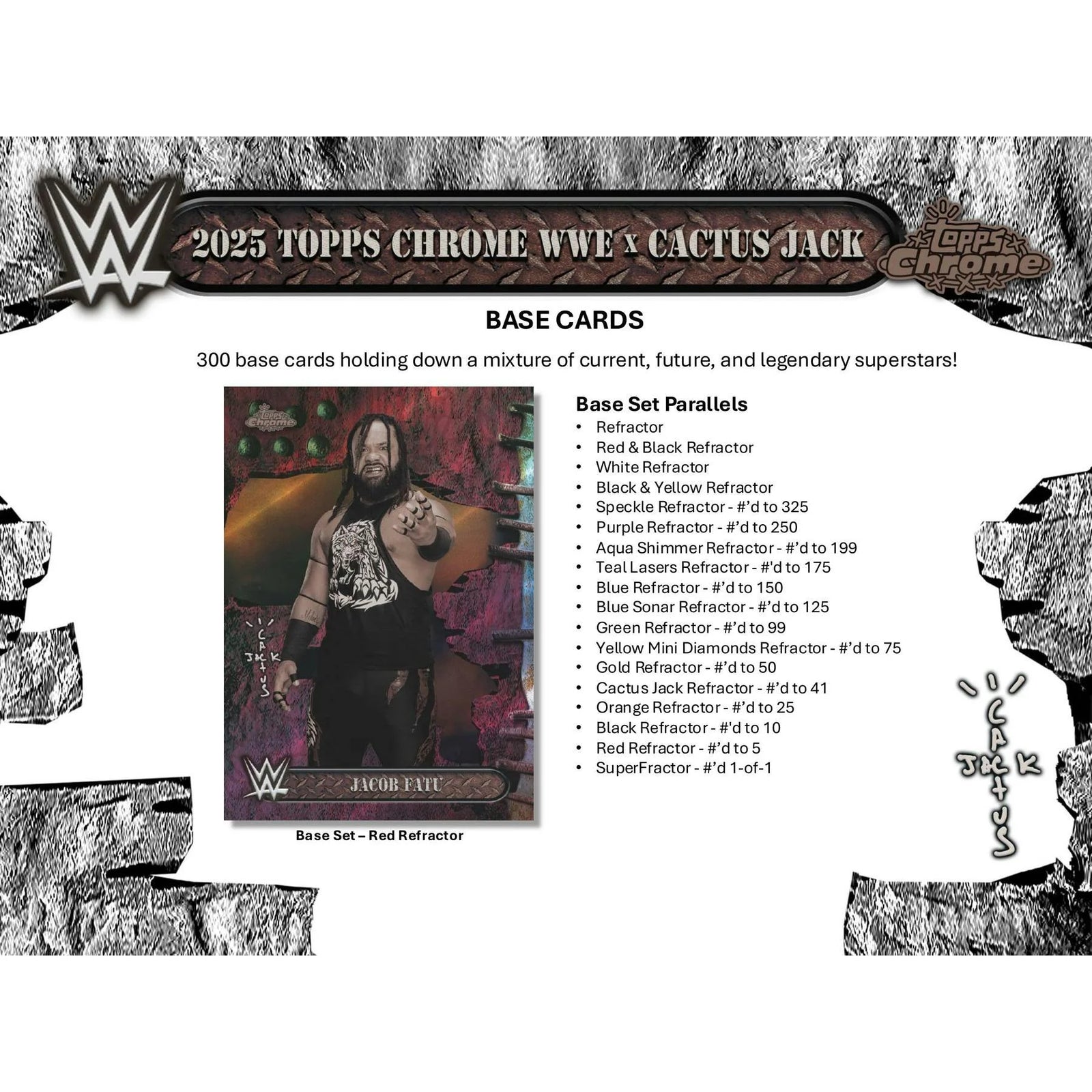 DRAFT - 2025 Topps Chrome WWE x Cactus Jack Hobby Box