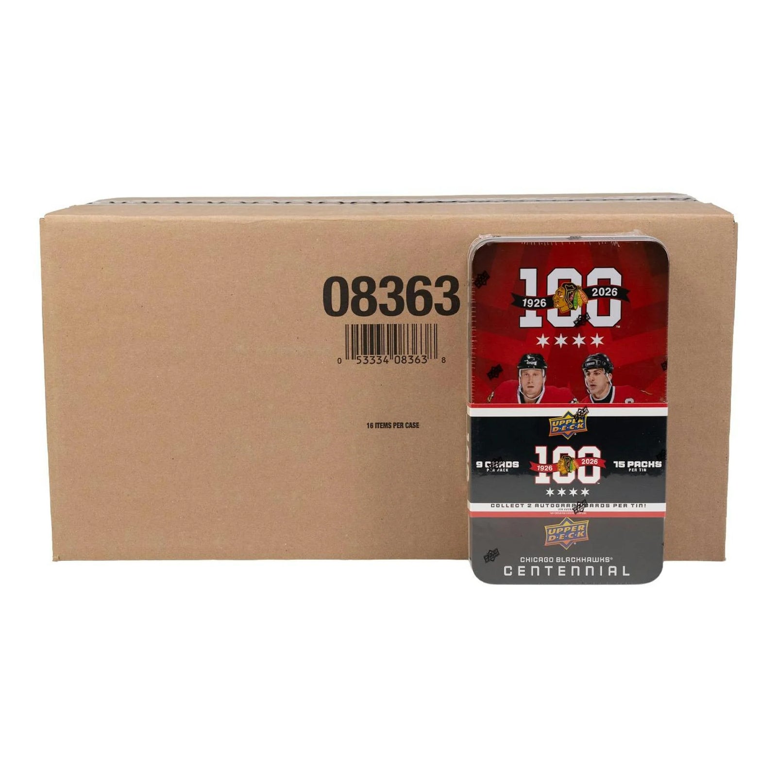 DRAFT - New 2025/26 Upper Deck Chicago Blackhawks Centennial Hockey Hobby 16-Box Case