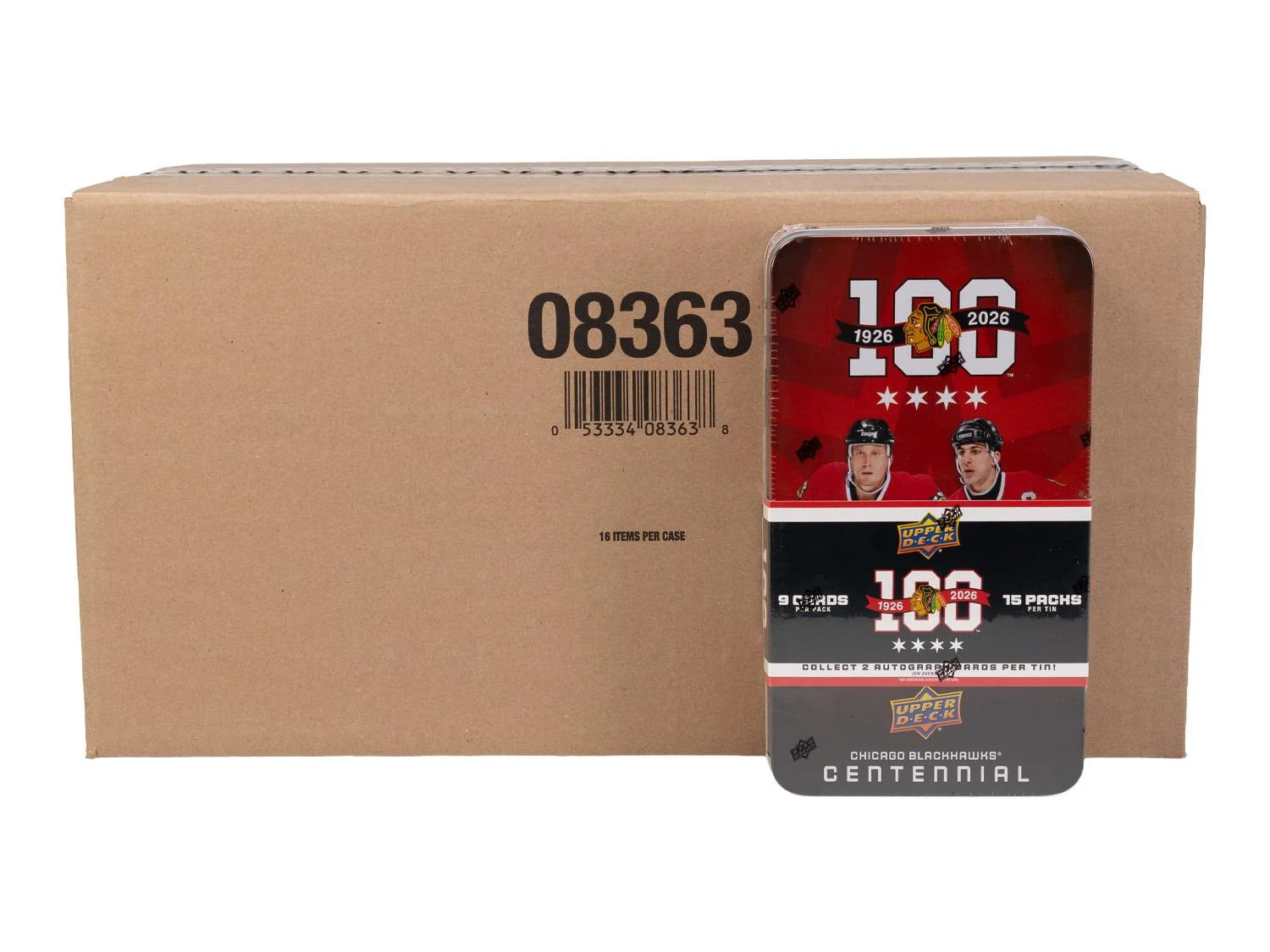 DRAFT - New 2025/26 Upper Deck Chicago Blackhawks Centennial Hockey Hobby 16-Box Case