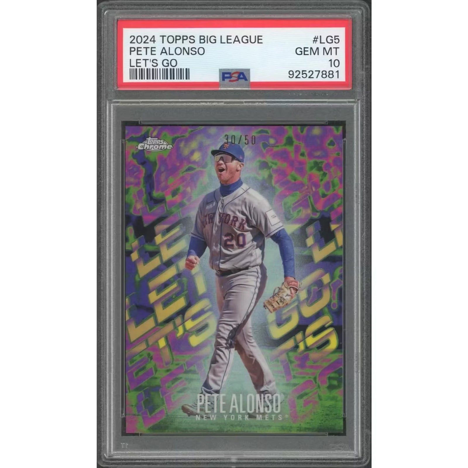 Pete Alonso Signed 2024 Topps Big League Card | PSA 10