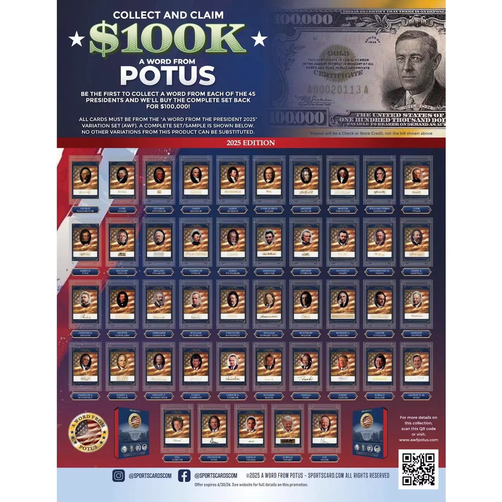 2025 POTUS A Word from the President Hobby 6-Display Case