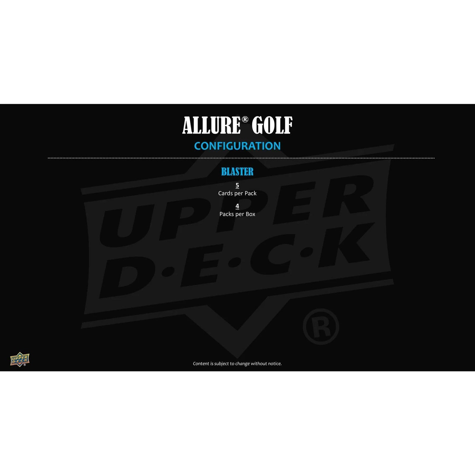 DRAFT - New 2026 Upper Deck Allure Golf Blaster Box