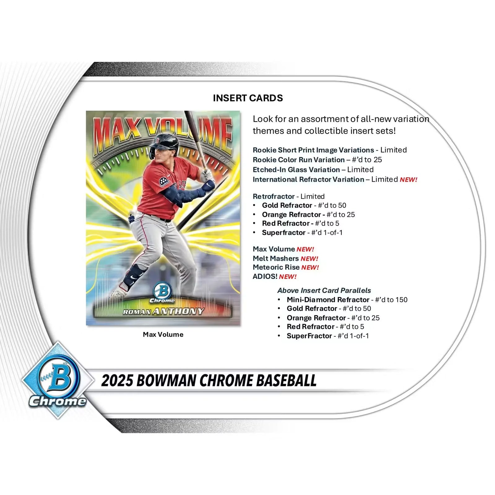 2025 Bowman Chrome Baseball Breaker Delight 6-Box Case (Ships Sealed Only)