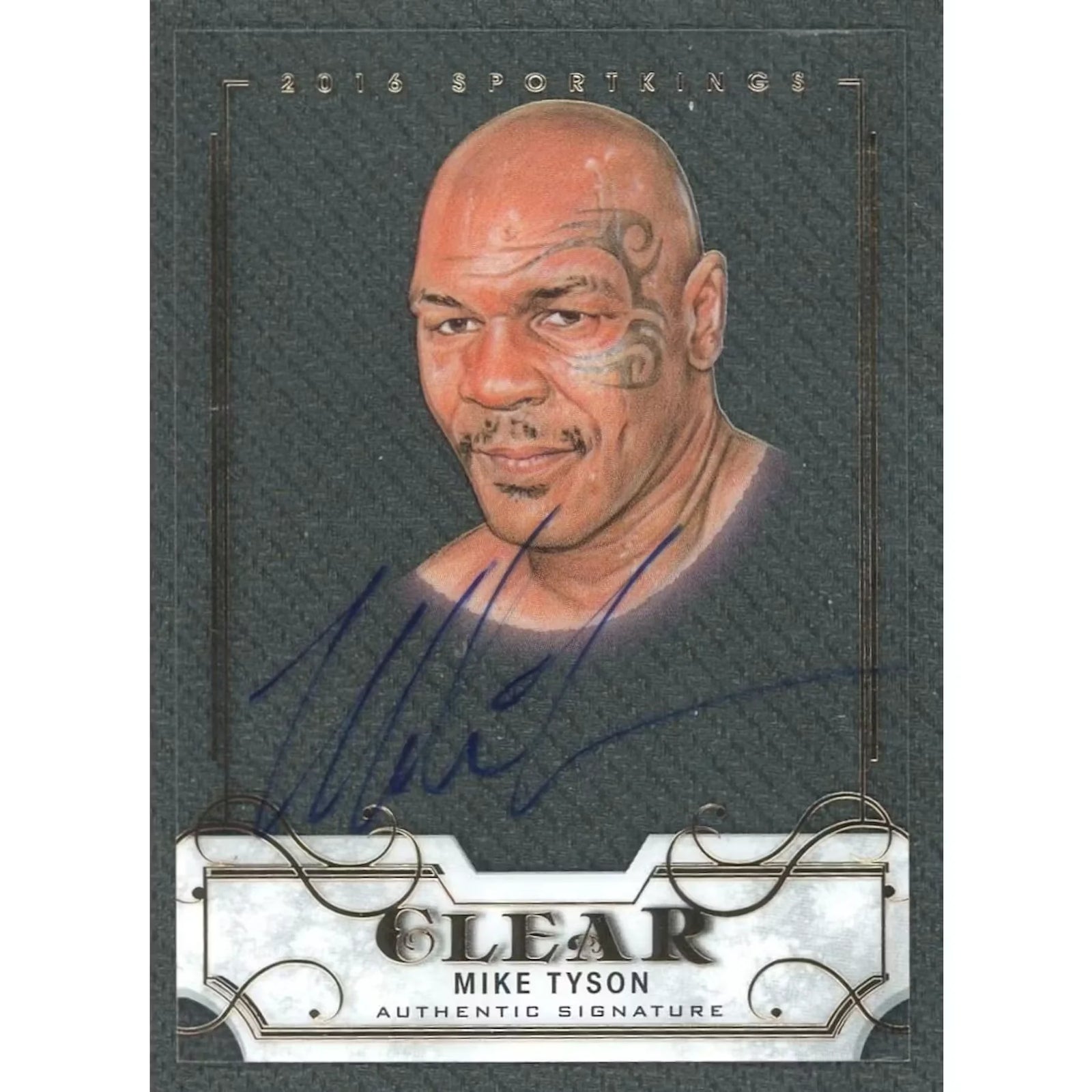 Mike Tyson Signed 2016 Leaf SportsKings Clear Card | Auto