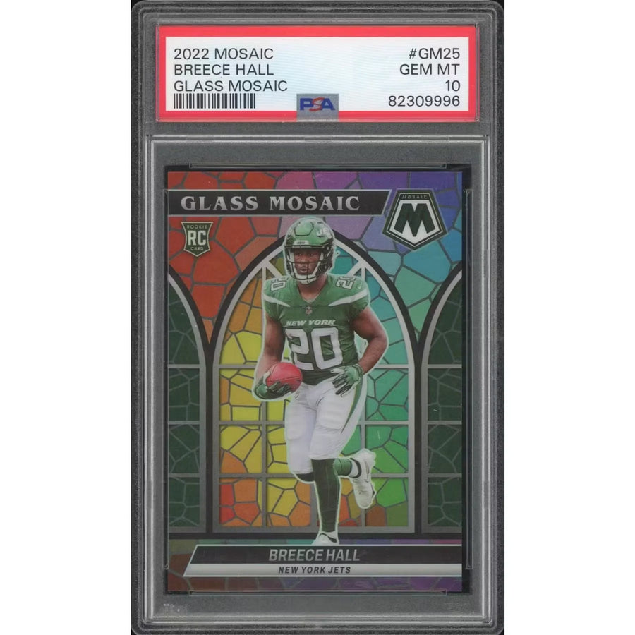 Breece Hall 2022 Panini Mosaic Glass Mosaic Card | PSA 10