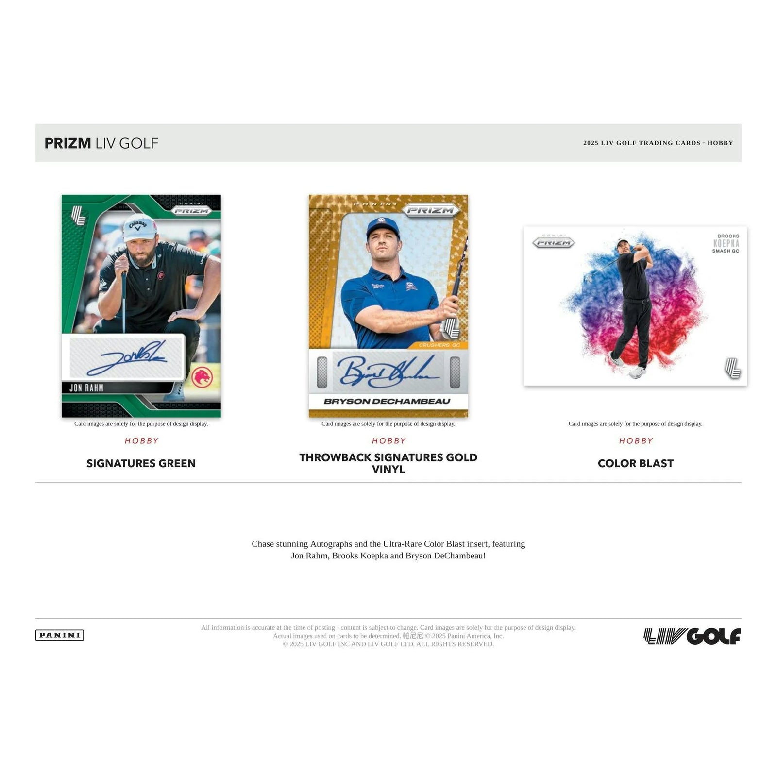 DRAFT - 2025 Panini Prizm LIV Golf Hobby 16-Box Case | FOTL