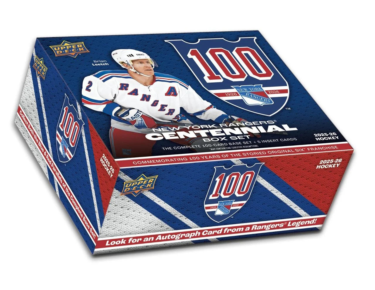 DRAFT - New 2025/26 Upper Deck New York Rangers Centennial Hockey Box 20-Set Case