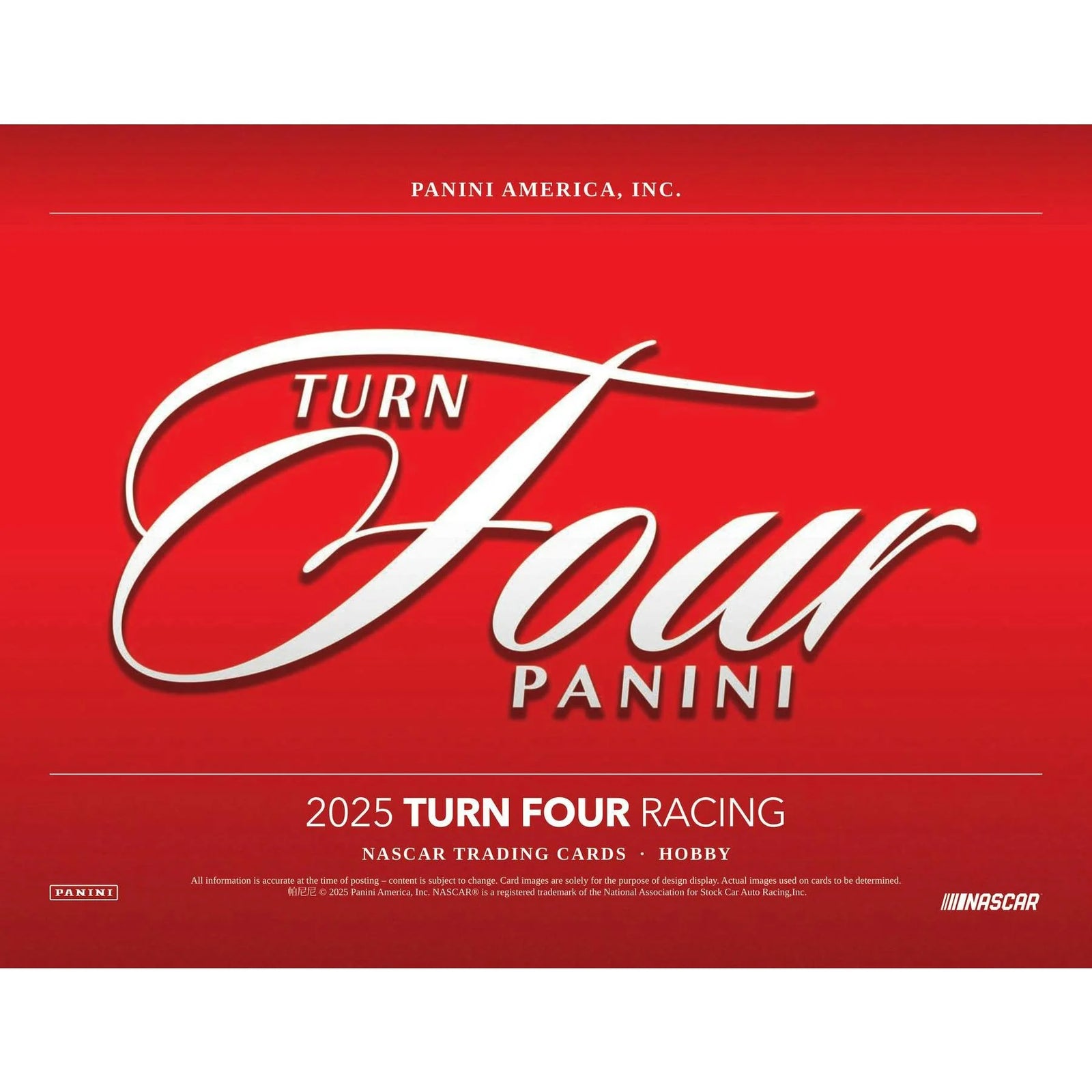 DRAFT - Just In 2025 Panini Turn Four Racing Hobby Box