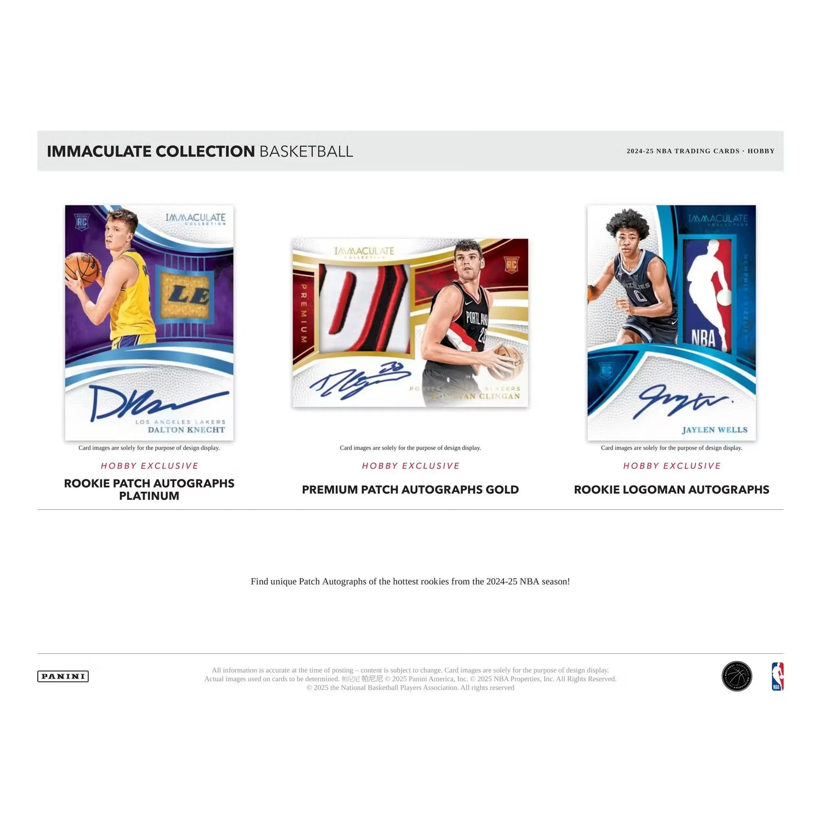 2024-25 Panini Immaculate Basketball Hobby 5-Box Case (Ships Sealed Only)