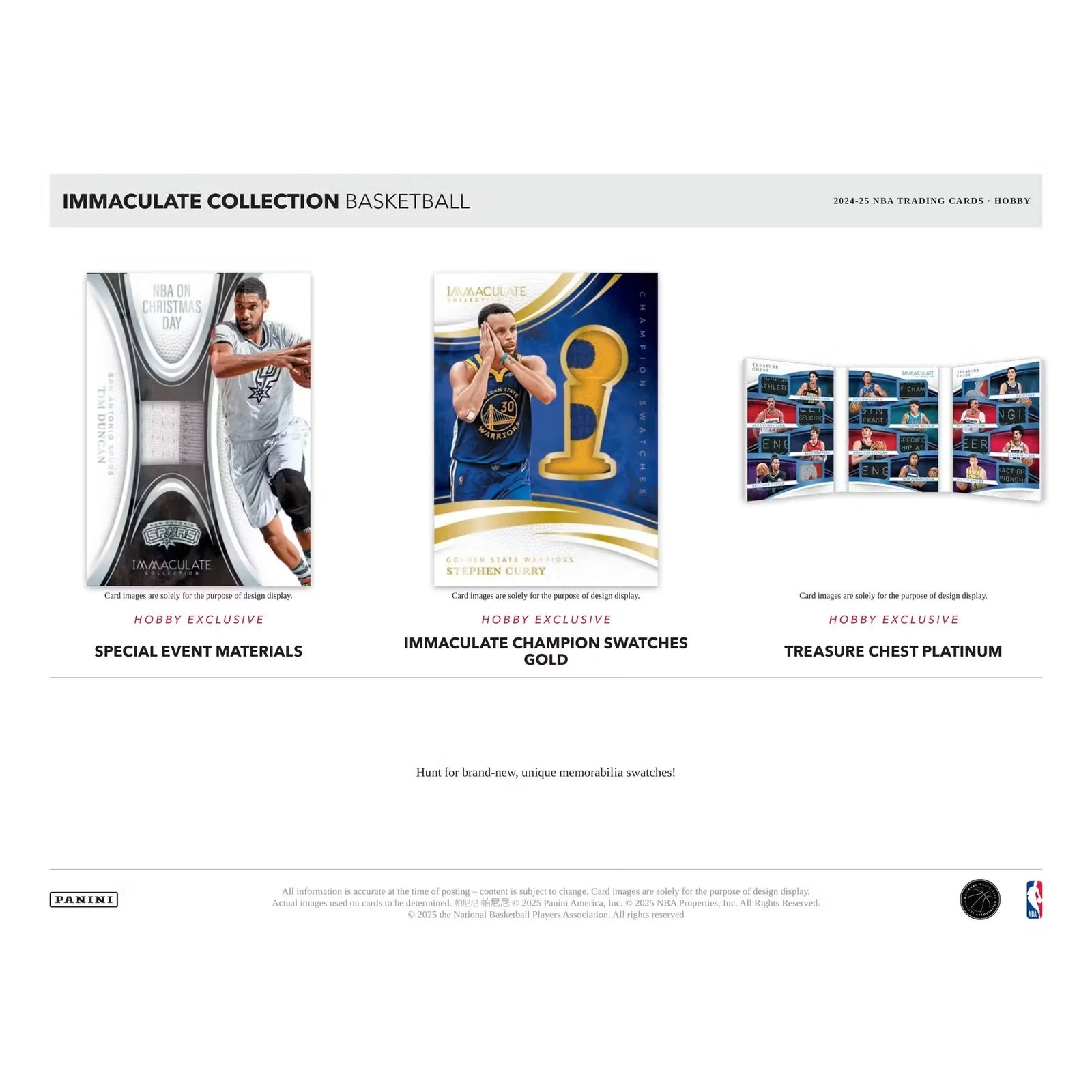2024-25 Panini Immaculate Basketball Hobby 5-Box Case (Ships Sealed Only)