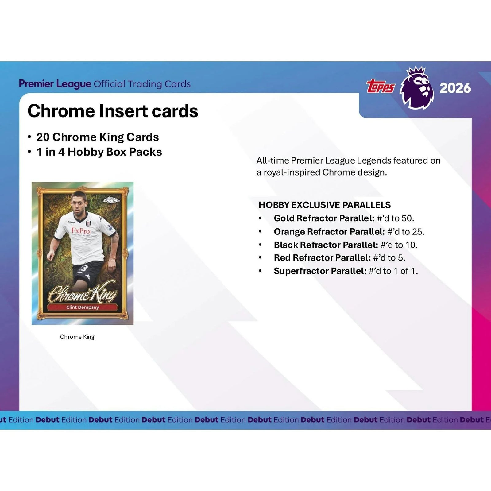 DRAFT - Just In 2025/26 Topps Premier League EPL Soccer Hobby Box