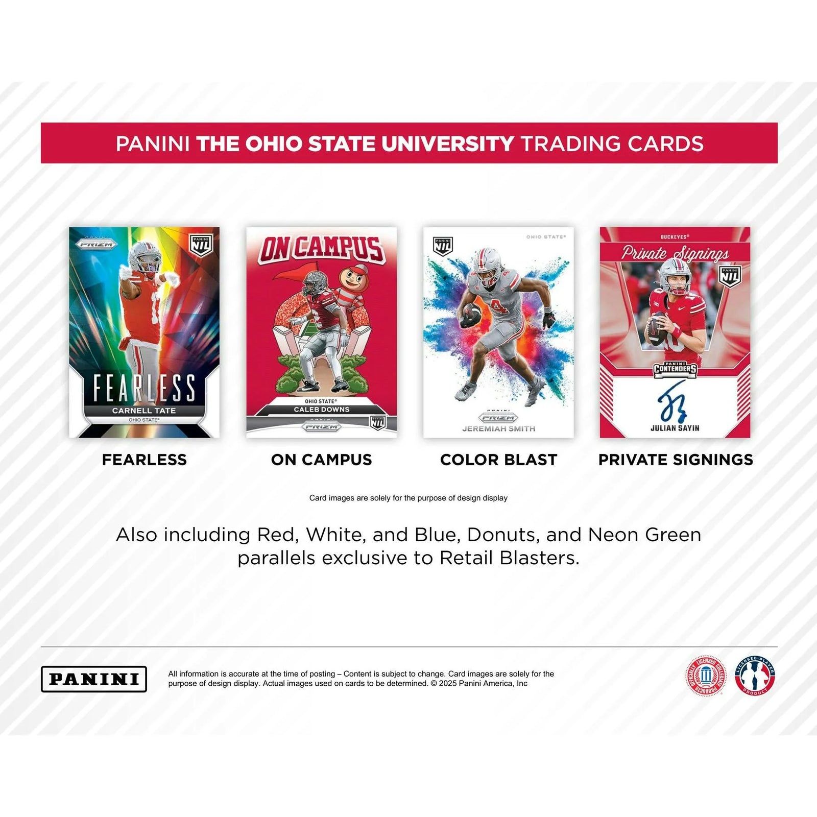 DRAFT - 2025 Panini NIL Ohio State University Blaster 20-Box Case