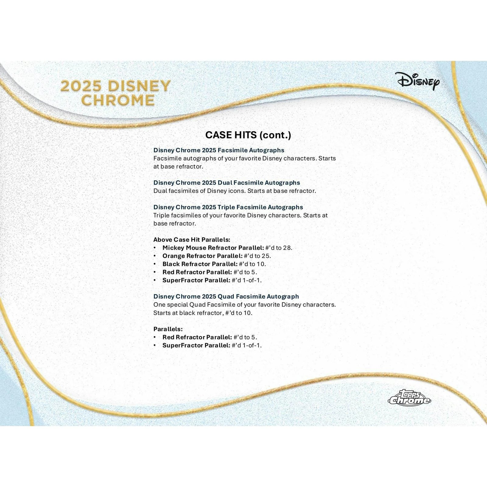 DRAFT - 2025 Topps Disney Chrome Mega 20-Box Case | SKU BV9H0SSCZQ