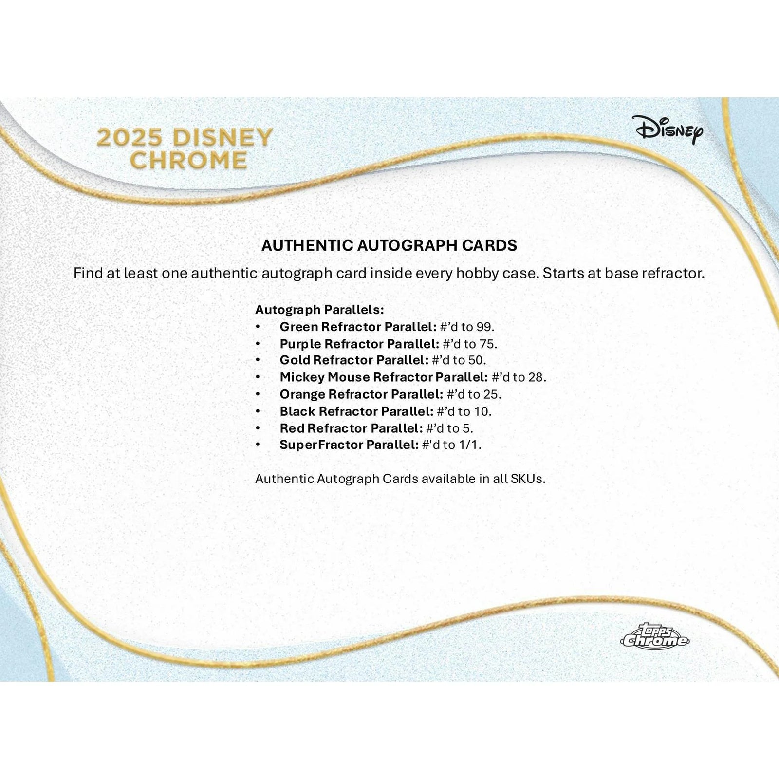 DRAFT - 2025 Topps Disney Chrome Blaster Box | 7 Packs