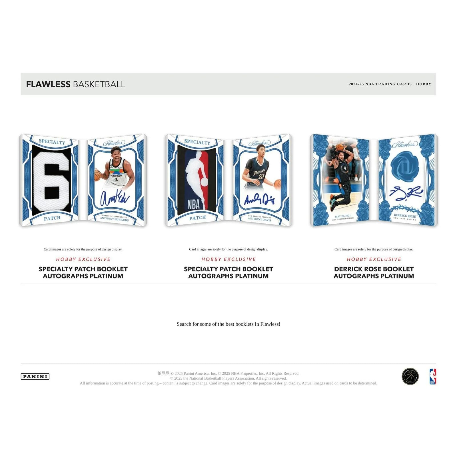 DRAFT - 2024/25 Panini Flawless Basketball Hobby 2-Box Case
