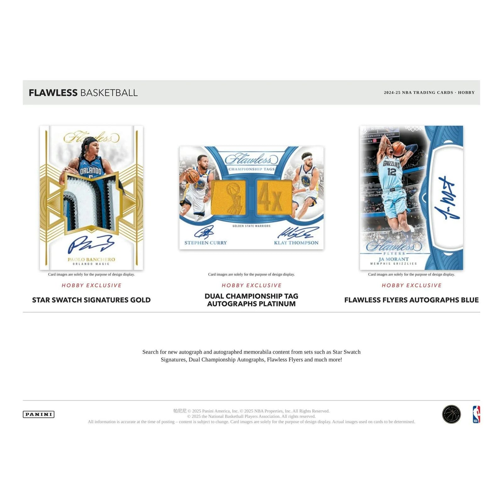 DRAFT - 2024/25 Panini Flawless Basketball Hobby 2-Box Case