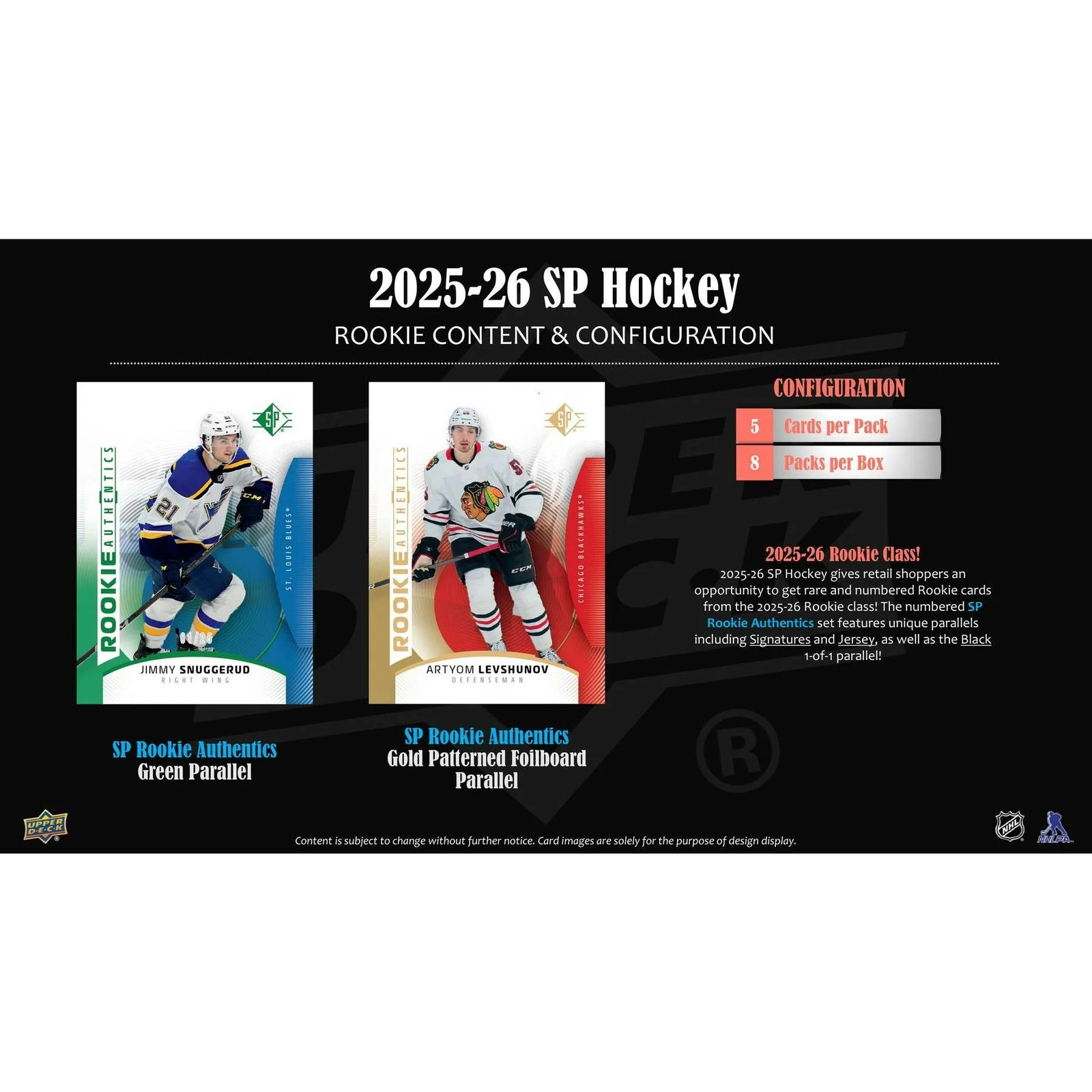 DRAFT - New 2025/26 Upper Deck SP Hockey Blaster 20-Box Case