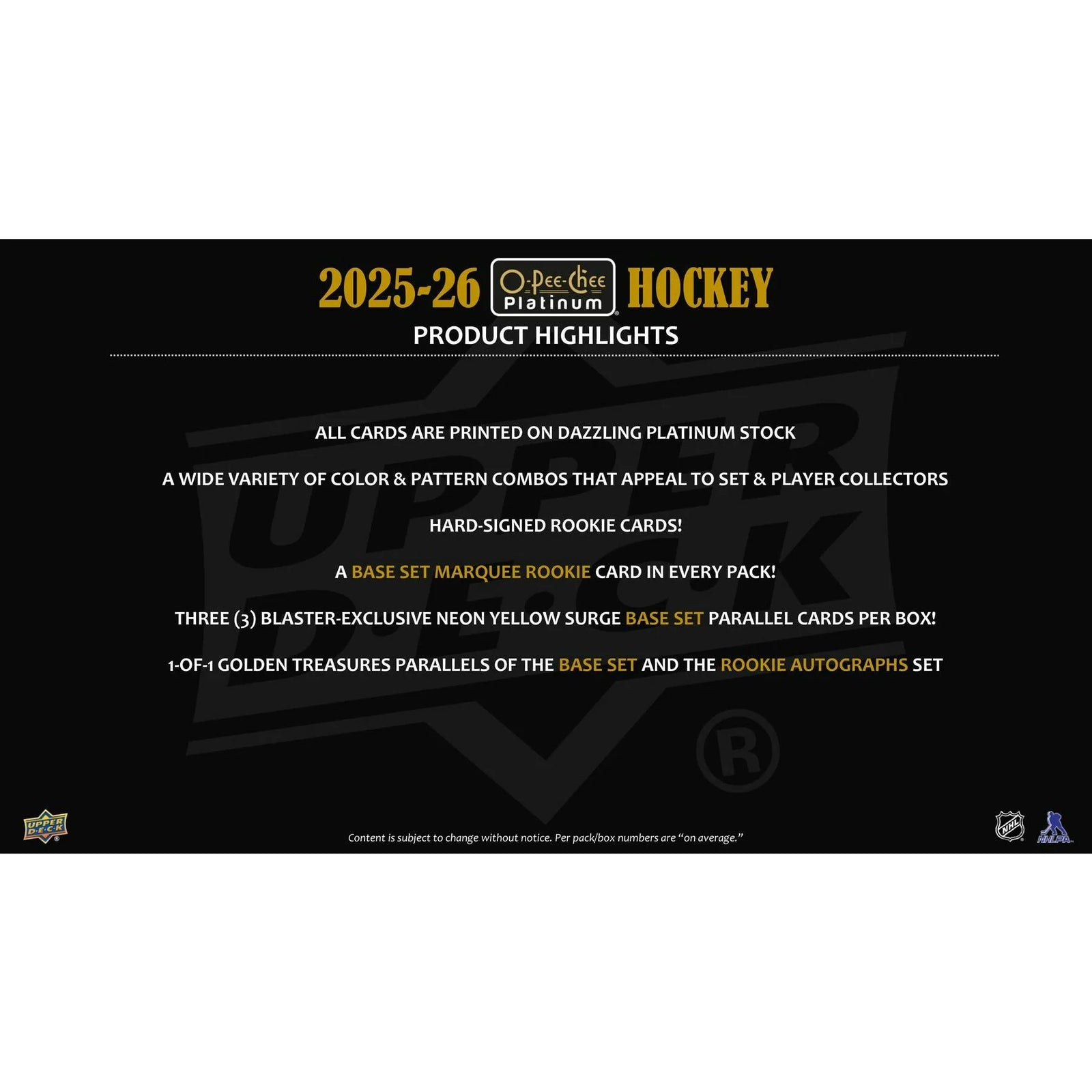 DRAFT - Presell 2025/26 Upper Deck O-Pee-Chee Platinum Hockey Blaster Box (Presell) Releases Jun. 3rd, 2026
