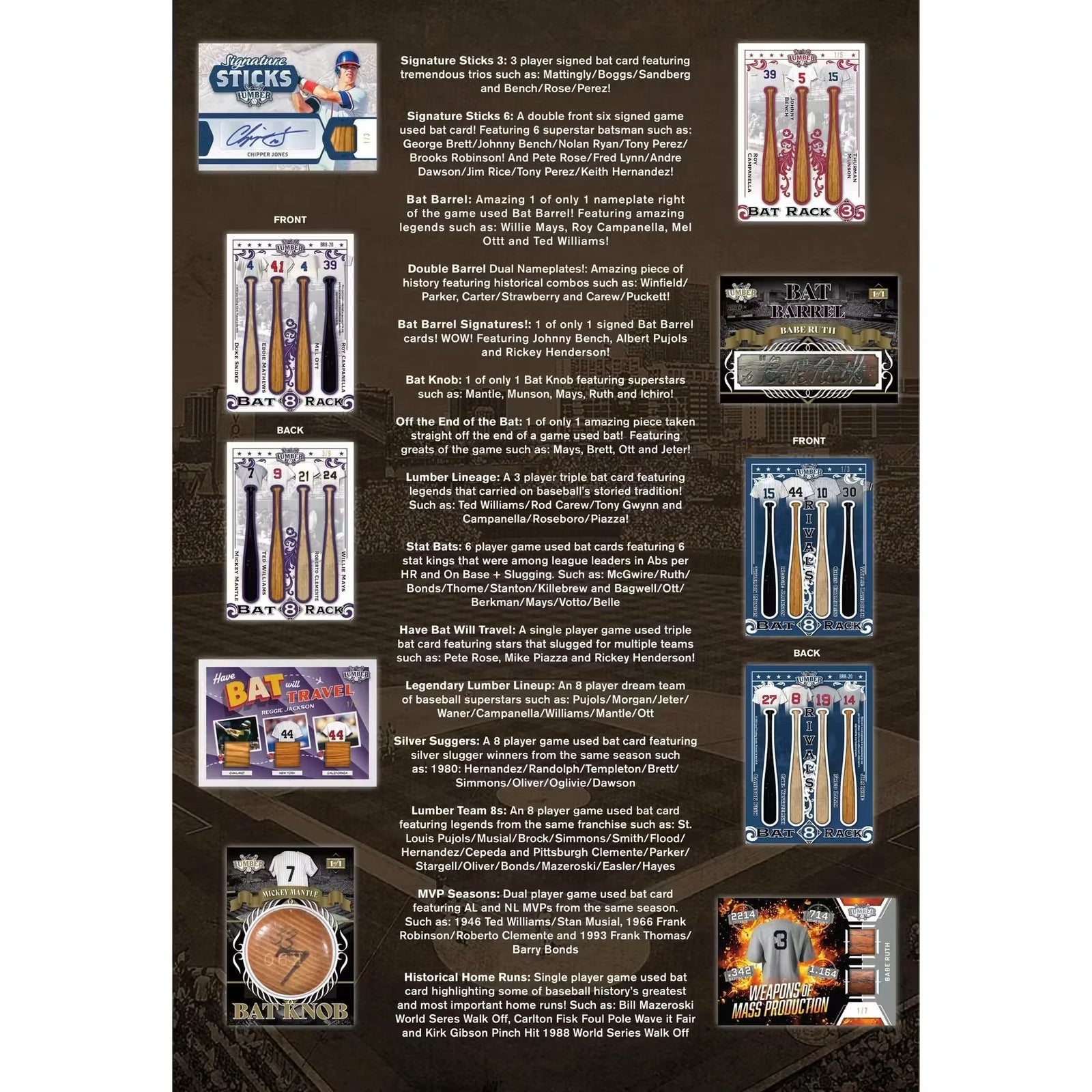 2022 Leaf Lumber Baseball Hobby 10 Box Case