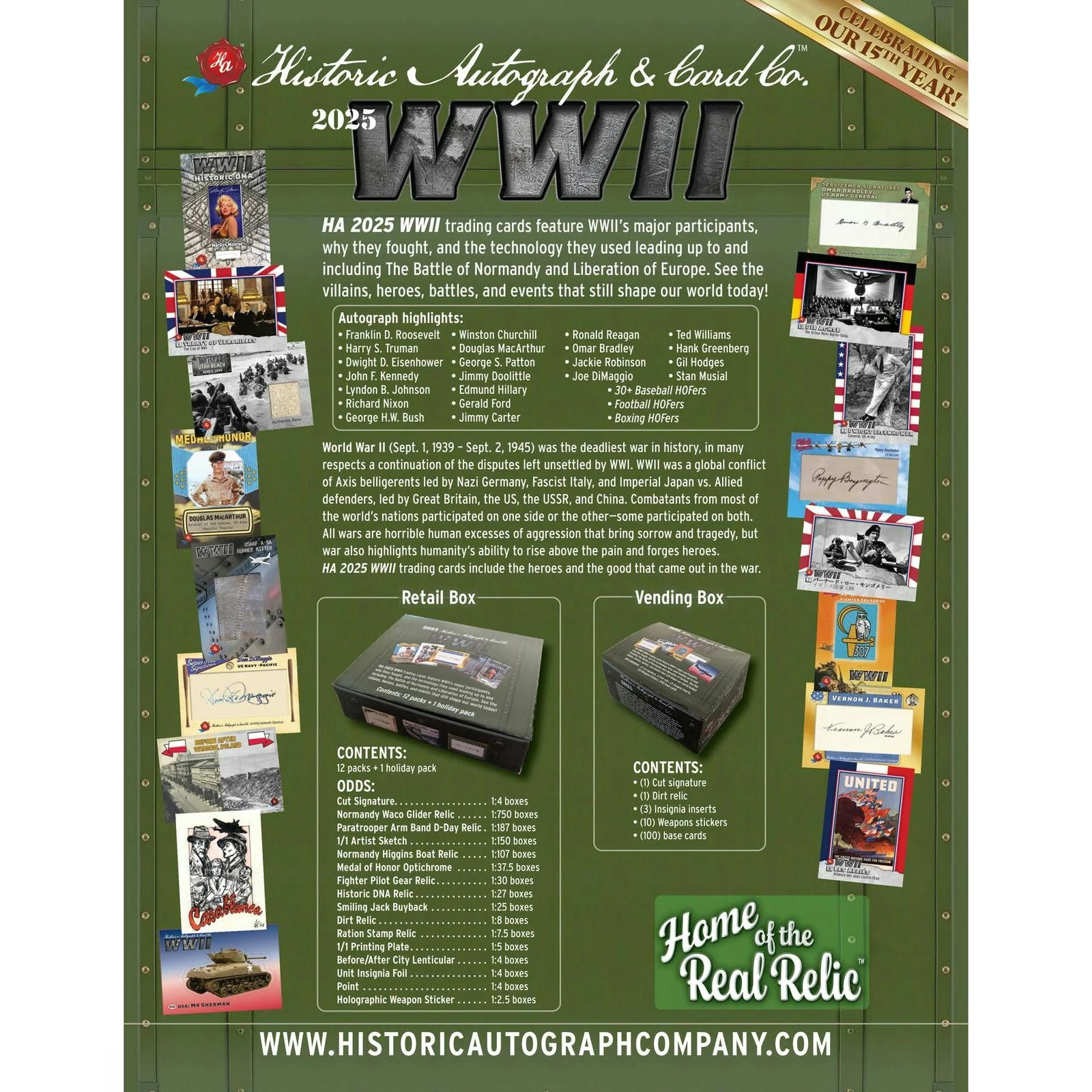 DRAFT - 2025 Historic Autographs World War II Hobby 24-Box Case