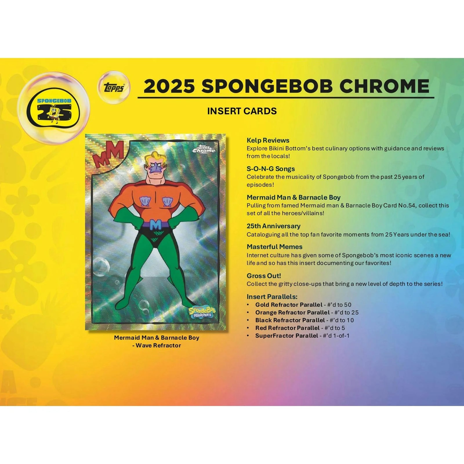DRAFT - 2025 Topps SpongeBob Chrome 25th Anniversary Hobby Box
