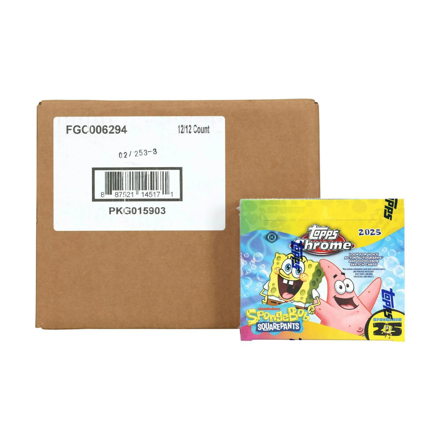 DRAFT - 2025 Topps SpongeBob Chrome 25th Anniversary Hobby 12-Box Case