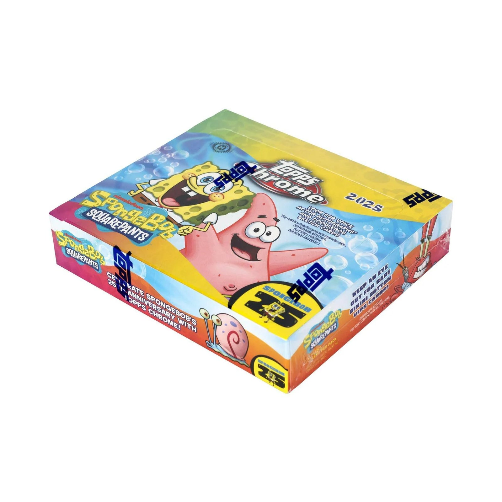 DRAFT - 2025 Topps SpongeBob Chrome 25th Anniversary Hobby 12-Box Case