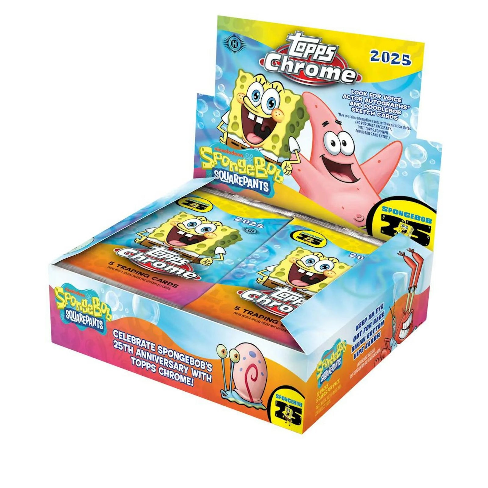 DRAFT - 2025 Topps SpongeBob Chrome 25th Anniversary Hobby 12-Box Case