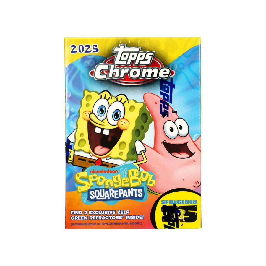 DRAFT - 2025 Topps SpongeBob Chrome 25th Anniversary Blaster Box | dacardworld:BV9O0Y9N80