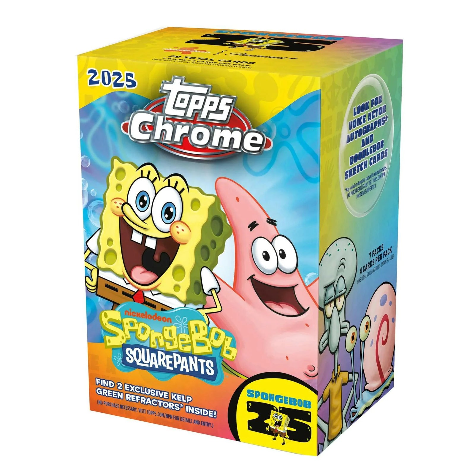 DRAFT - 2025 Topps SpongeBob Chrome 25th Anniversary Blaster 40-Box Case