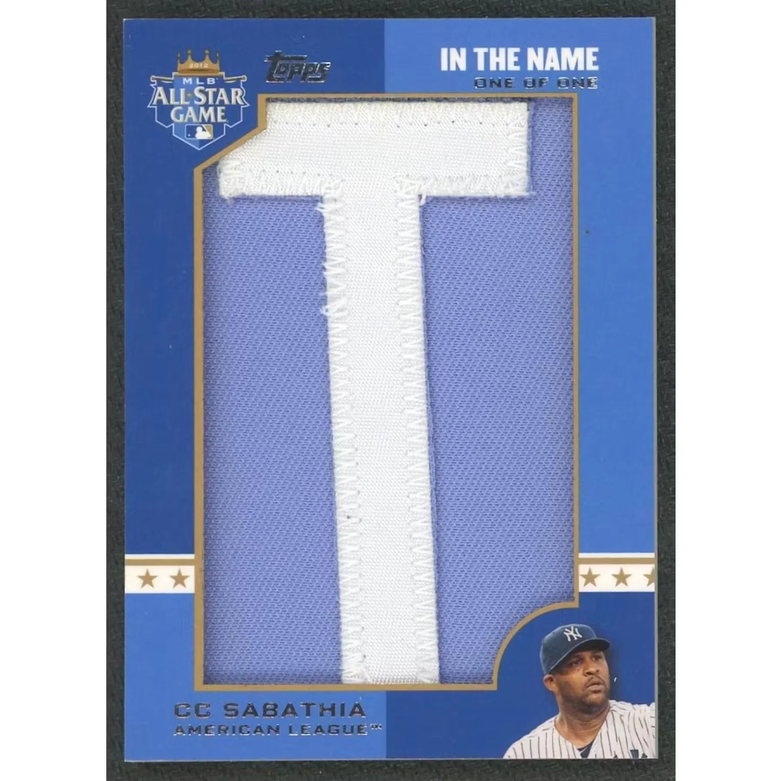 C.C. Sabathia Signed 2013 Topps In the Name Card | 1/1 Nameplate