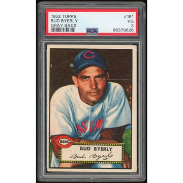 1952 Topps #161 Bud Byerly Gray Back | PSA 3