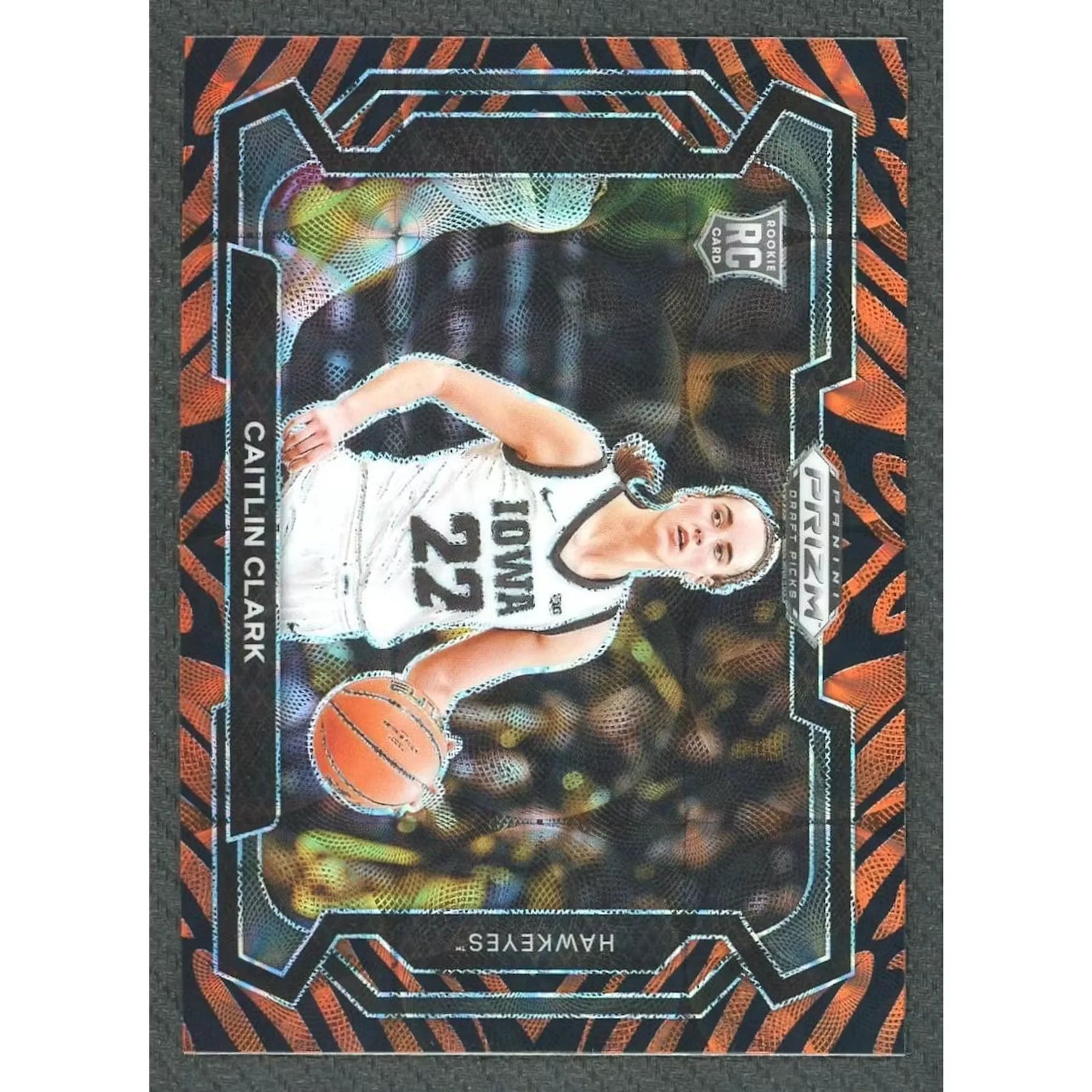 Caitlin Clark 2024 Panini Prizm Draft Picks Rookie | Tiger Stripe
