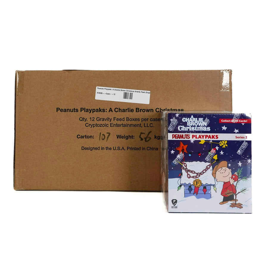 DRAFT - 2025 Cryptozoic Peanuts Playpaks A Charlie Brown Christmas Gravity Feed 12-Box Case