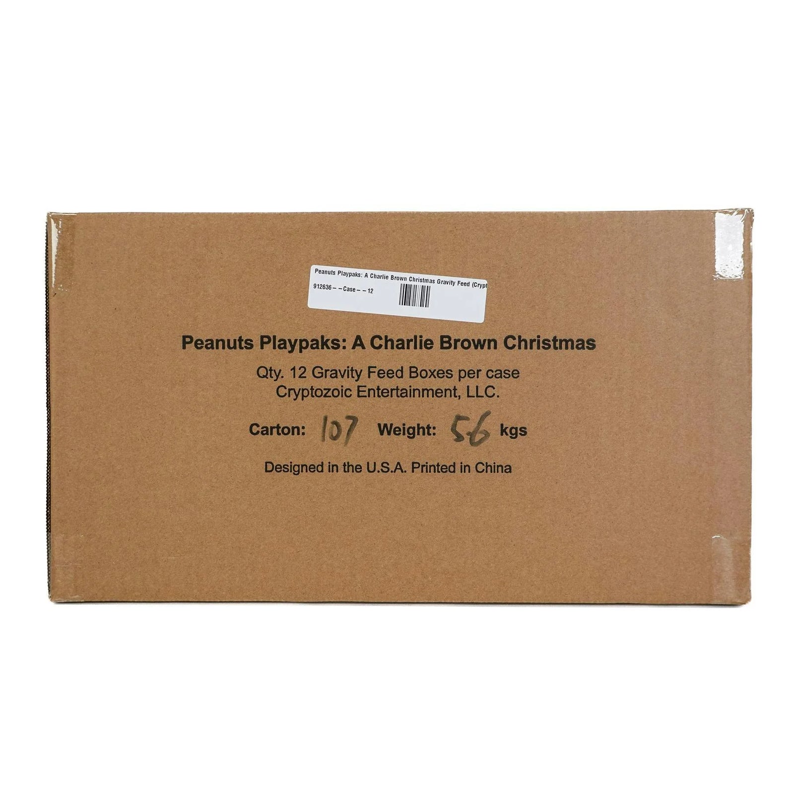 DRAFT - 2025 Cryptozoic Peanuts Playpaks A Charlie Brown Christmas Gravity Feed 12-Box Case
