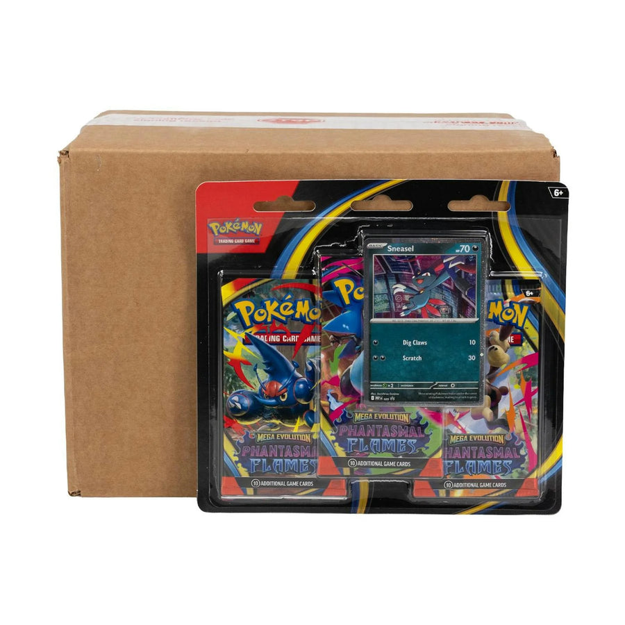 DRAFT - Pokemon Mega Evolution Phantasmal Flames 3-Pack Blister Case | 24 Count