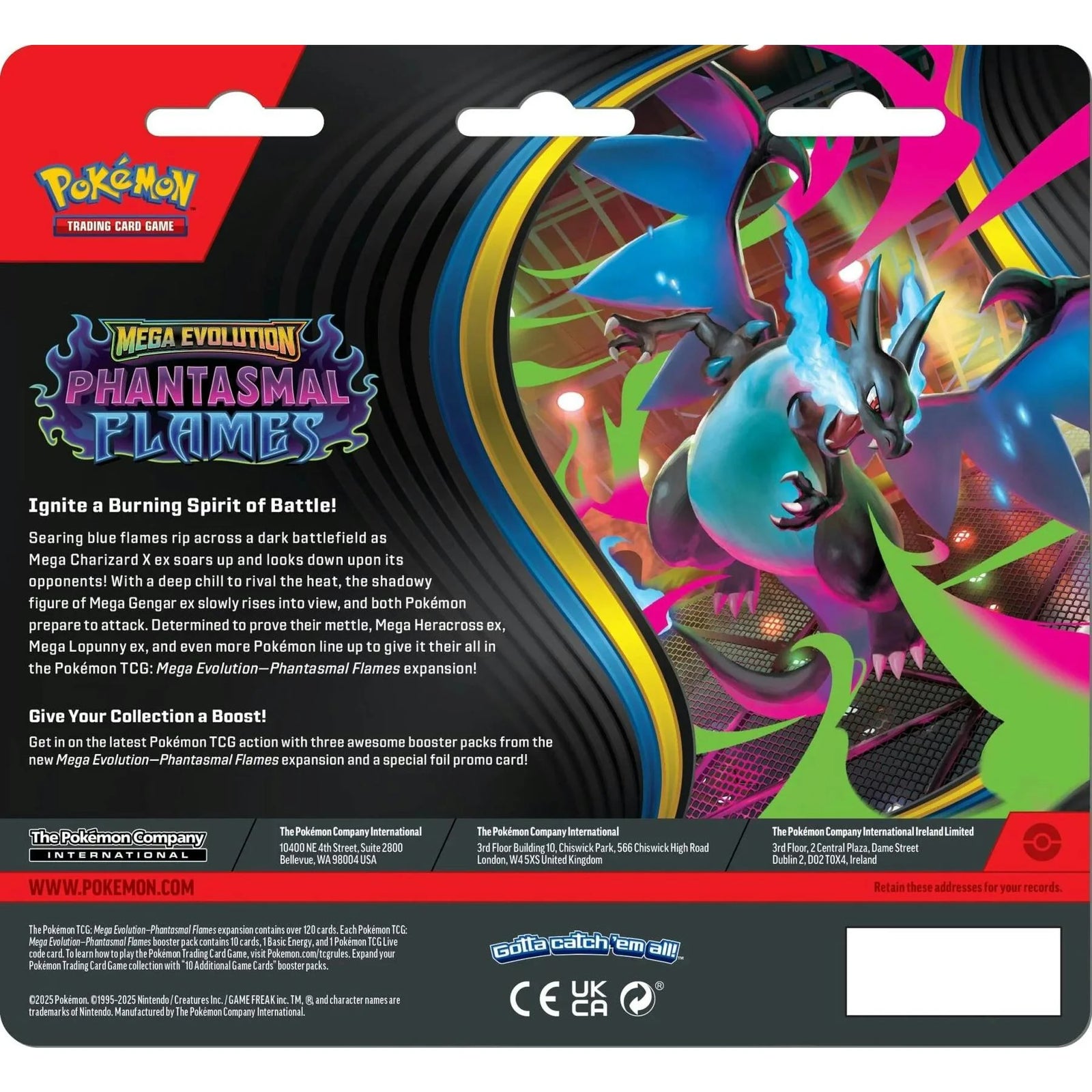 DRAFT - Pokemon Mega Evolution Phantasmal Flames 3-Pack Blister Case | 24 Count