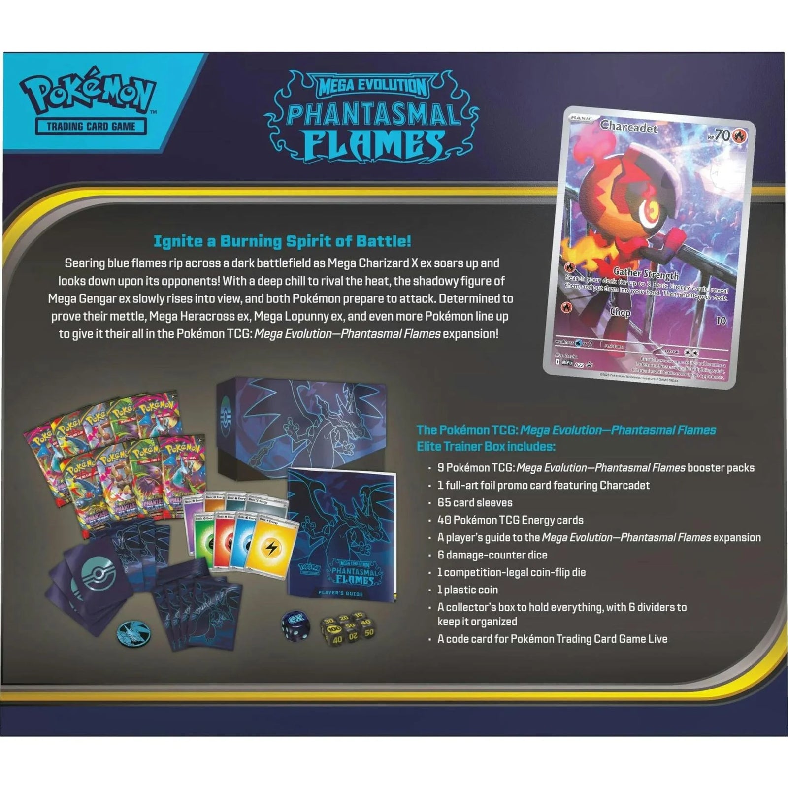 DRAFT - Pokemon Mega Evolution Phantasmal Flames Elite Trainer Box | Sealed