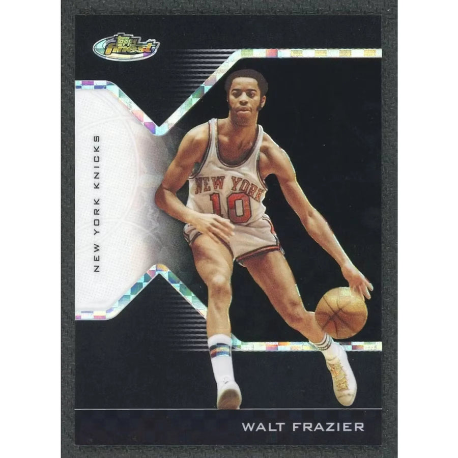 Walt Frazier 2005 Topps Finest Black Refractor Card |/9