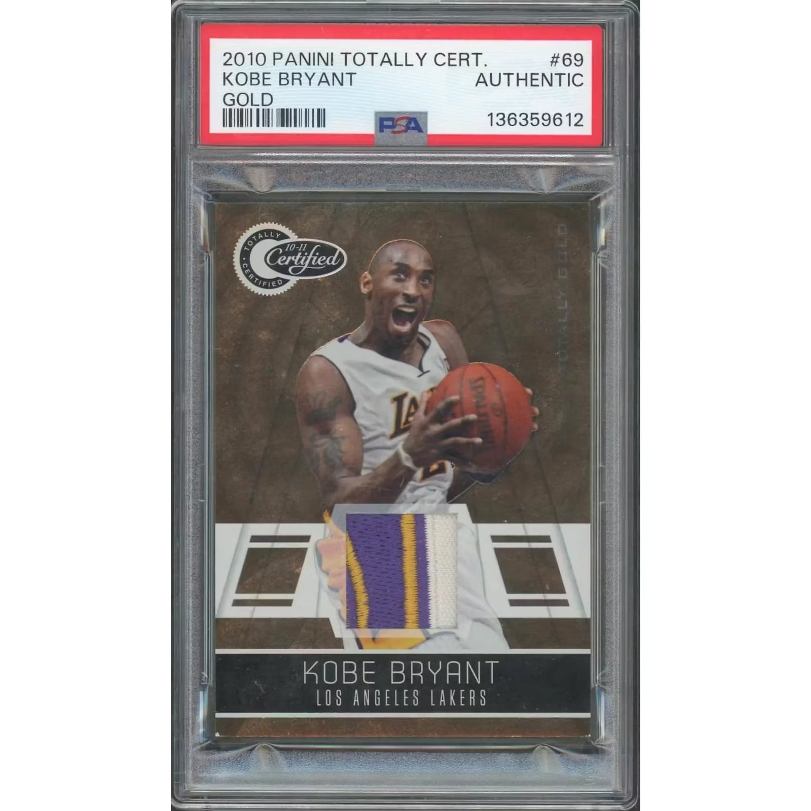 Kobe Bryant 2011 Panini Totally Certified Totally Gold Patch | #2/3